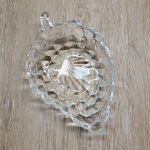 Antique Vintage Anchor Hocking grape dish in clear glass